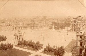 Carrousel Place Paris France old L.& L. Photo 1880'