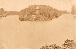 Bois de Boulogne Lac Lake Paris France old Photo 1880'