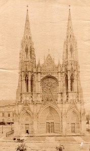 Rouen Saint Ouen church France old Photo 1890'