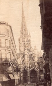 Rouen Saint Maclou church France old Photo 1890'