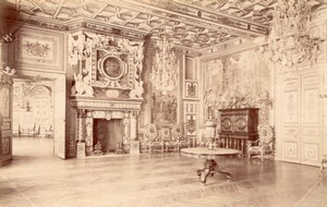 Fontainebleau castle François Ier France old Photo 1890