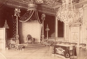 Fontainebleau Napoleon Throne France old Photo 1890'