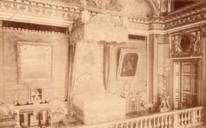 Versailles Louis XIV bed France old Albumen Photo 1890'