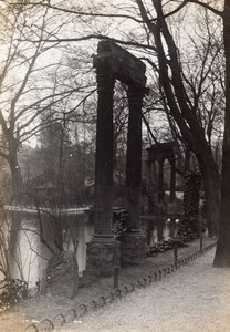 Paris Parc Monceau France old Photo 1900'