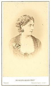 Fides Devries Soprano Early Opera old CDV Photo 1870'