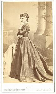 Aglaya Orgeni Soprano Early Opera old CDV Photo 1870'