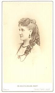 Aglaya Orgeni Soprano Early Opera old CDV Photo 1870'