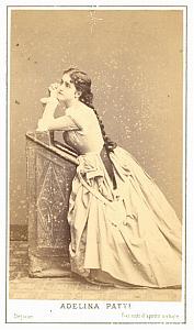 Adelina Patti Soprano Early Opera old CDV Photo 1860'