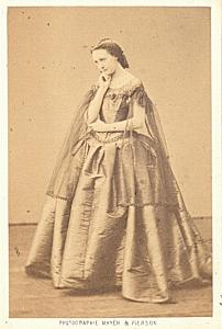 Mlle Sarolla Soprano Early Opera old CDV Photo 1860'