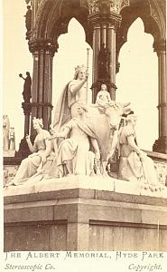 Hyde Park Albert Memorial London old CDV Photo 1860'