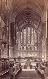 Worcester Cathedral interior UK old Earl CDV Photo 1860