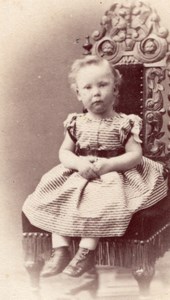 Young Girl Victorian Fashion Clothes UK CDV Photo 1860'