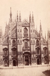 Milano Facciata del Duomo Italy old CDV Photo 1860'