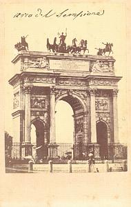 Milano Arco del Sempione Italy old CDV Photo 1860'