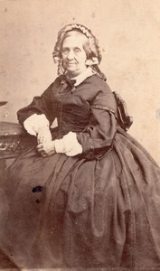 Elegant Woman French Fashion old CDV Photo 1860'