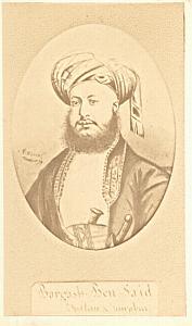 Bargash Ben Said Zanzibar Sultan old CDV photo 1860'
