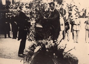 Lindbergh Unknown Soldier Tomb Belgium old Photo 1927