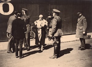 Lindbergh with King & Queen of Belgium old Photo 1927