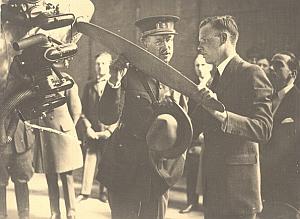 Lindbergh and King Albert Ier of Belgium old Photo 1927