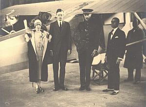 Lindbergh w/ Belgian King and Queen old Photo 1927