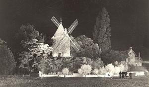 Windmill by night France old Borremans Photo 1937