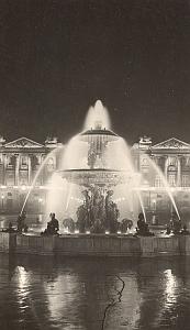 Concorde Place by night Paris old Borremans Photo 1937