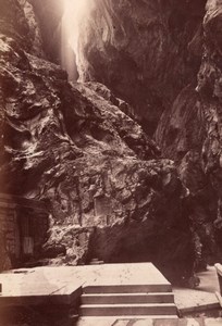 Narrow Pass Pfäfers Switzerland old Photo 1880'