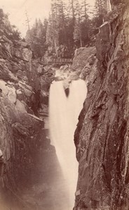 Aar waterfall Hamick Switzerland old Photo 1880'