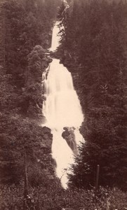 Giesbach waterfall panorama Switzerland old Photo 1880'