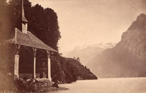 Guillaume Tell Chapel Switzerland old Photo 1880'