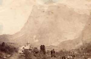 Grindelwald & Wetterhorn Switzerland old Photo 1880'