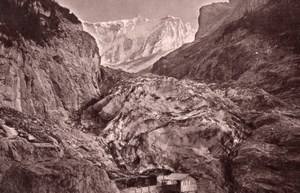 Grindelwald Inferior Glacier Switzerland old Photo 1880