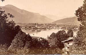 Tegernsee Lake Panorama Finsterlin old Photo 1880'