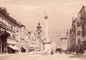 Innsbruck Merchant Street Austria old Photo 1880'