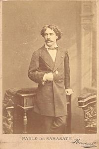 Pablo de Sarasate Violinist Autograph old Photo CC 1877