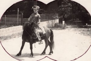 Sunday Boy on Horse promenade Old Photo 1935'