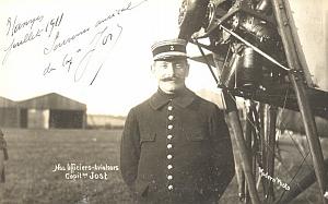 Rene Jost Military Aviation old Signed Photo 1911'