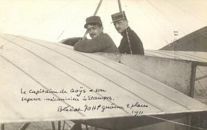 Captain De Goys Bleriot School Aviation old photo 1911