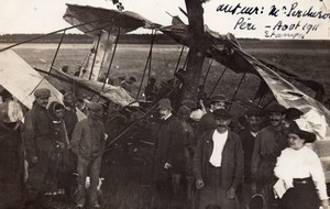 Porcheron Airplane crash Aviation old Photo 1911