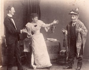 Fancy dress ball Sunday family party old Photo 1900'