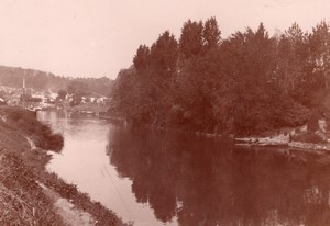 Seine river Saint Cloud Bas Meudon old Photo 1900