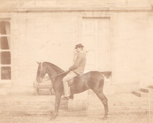 Saddle Horse with rider France old Photo 1870'