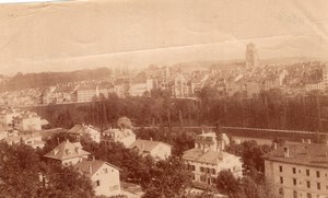 Switzerland Berne large panorama old Photo 1880