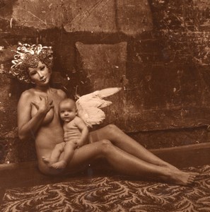 Allegory Maternity women mask angel nude Photo 2000