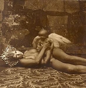 Allegory Maternity women mask angel nude Photo 2000