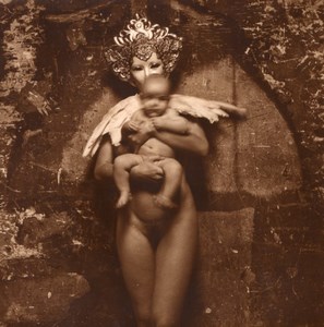 Allegory Maternity women mask angel nude Photo 2000