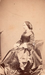 France French Fashion Second Empire old CDV Photo 1860'