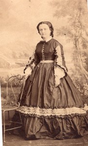 France French Fashion Second Empire old CDV Photo 1860'