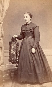 France French Fashion Second Empire old CDV Photo 1860'