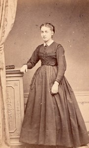 France French Fashion Second Empire old CDV Photo 1860'